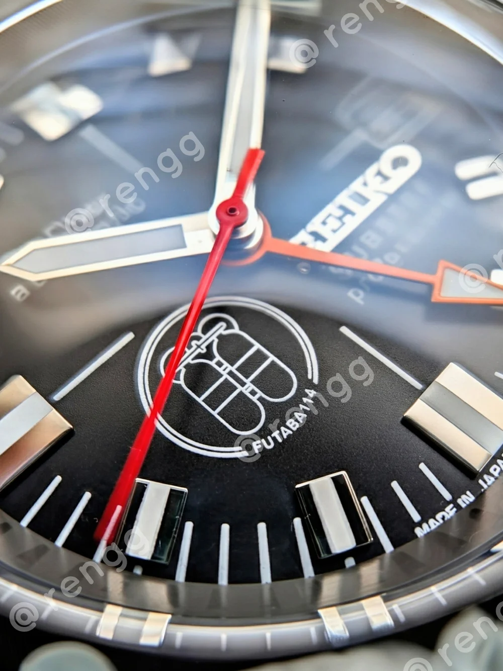 47mm Titanium GMT Tuna Seiko ProDiver Automatic Black Men's Mod Watch Sapphire